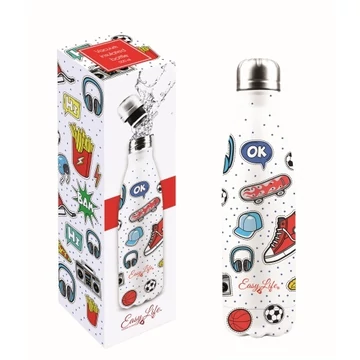 Duplafalú rozsdamentes acél hőtartó útipalack 500ml, Teenager, R2S.2300TEEN