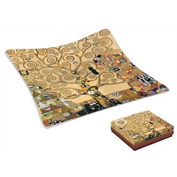 Üvegtál 13x13cm, Klimt: Életfa/The Kiss/Beteljesülés, R2S.634KLI2 Üvegtál 13x13cm, Klimt: Életfa/The Kiss/Beteljesülés, R2S.634KLI2