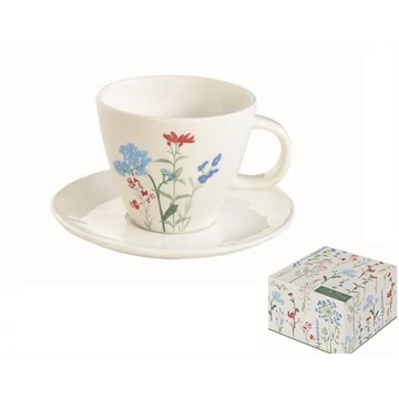 Porceláncsésze+alj 250ml, dobozban, Mille Fleurs Blue, R2S.2204MILB
