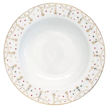 Porcelán mélytányér 21,5cm, Christmas Lights, R2S.943CHLI