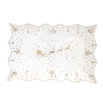 Porcelántálca 35x23cm, dobozban, Christmas Lights, R2S.1004CHLI Porcelántálca 35x23cm, dobozban, Christmas Lights, R2S.1004CHLI