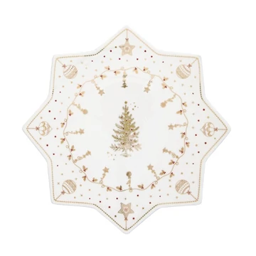 Porcelán tortatál 32cm, dobozban, Christmas Lights, R2S.2070CHLI