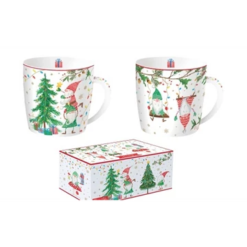 Porcelán bögreszett 2db-os, 350ml, dobozban, Ready for Christmas, R2S.213READ