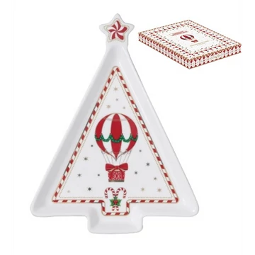 Porcelán fenyőtálca 21x16cm, dobozban, Christmas Wonderland, R2S.1325CHWO Porcelán fenyőtálca 21x16cm, dobozban, Christmas Wonderland, R2S.1325CHWO