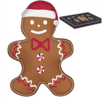 Porcelántál 17x25cm, dobozban, Gingerbread, R2S.1470GING