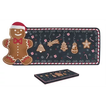 Porcelántálca 36x16cm, dobozban, Gingerbread, R2S.1471GING
