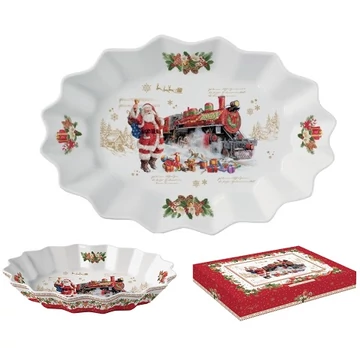 Porcelán ováltálca 30x20,5x5cm, dobozban, Christmas Memories, R2S.1241CHME Porcelán ováltálca 30x20,5x5cm, dobozban, Christmas Memories, R2S.1241CHME