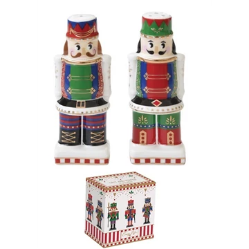 Porcelán só-borsszóró szett, 9cm, dobozban, Nutcracker, R2S.2191NUTC