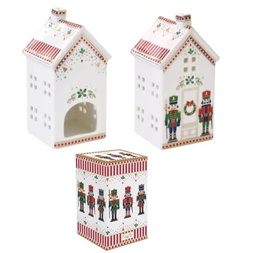 Porcelán mécsestartó házikó 6,5x6,5x14,5cm, dobozban, Nutcracker, R2S.2194NUTC Porcelán mécsestartó házikó 6,5x6,5x14,5cm, dobozban, Nutcracker, R2S.2194NUTC