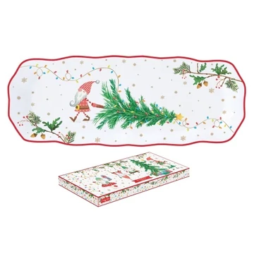 Porcelántálca 37x14cm, dobozban, Ready for Christmas, R2S.1482READ
