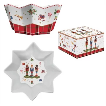 Porcelántál 20cm, dobozban, Vintage Nutcracker, R2S.1007VNUT