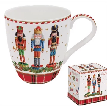 Porcelánbögre 350ml, dobozban, Vintage Nutcracker, R2S.1010VNUT