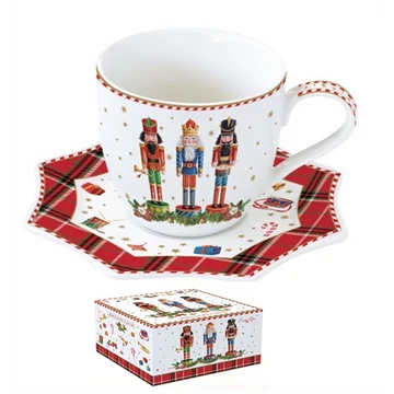Porceláncsésze+alj, 250ml, dobozban, Vintage Nutcracker, R2S.1012VNUT