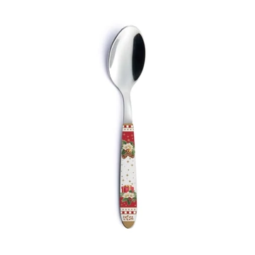 Rozsdamentes kiskanál műanyag dekorborítású nyéllel, Christmas Memories, R2S.2273CHME