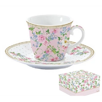 Porcelán teáscsésze+alj 200ml dobozban,Garden Joy, R2S.1106GAJO