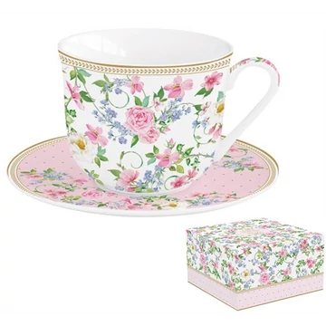 Porcelán reggelizőcsésze+alj 370ml dobozban,Garden Joy, R2S.1110GAJO Porcelán reggelizőcsésze+alj 370ml dobozban,Garden Joy, R2S.1110GAJO