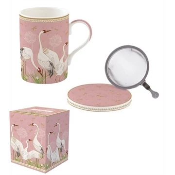 Porcelán szűrősbögre tetővel 350ml dobozban,Dancing Herons, R2S.105DANC Porcelán szűrősbögre tetővel 350ml dobozban,Dancing Herons, R2S.105DANC