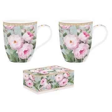 Porcelán bögreszett 2db-os 350ml dobozban,Roses in Bloom, R2S.1457ROBL