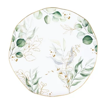 Porcelán lapostányér 26cm,Botanique, R2S.1583BOTQ