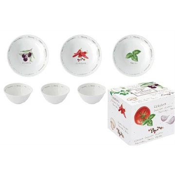 Porcelán tálkaszett S/3 10cm,dobozban,Home & Kitchen, R2S.2215HOMK
