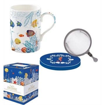 Porcelán szűrősbögre tetővel 350ml dobozban,Aquarium, Atmosphere, R2S.105AQRM Porcelán szűrősbögre tetővel 350ml dobozban,Aquarium, Atmosphere, R2S.105AQRM