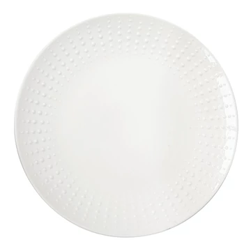 Porcelán lapostányér 26cm,Drops White , R2S.2760DROW Porcelán lapostányér 26cm,Drops White , R2S.2760DROW