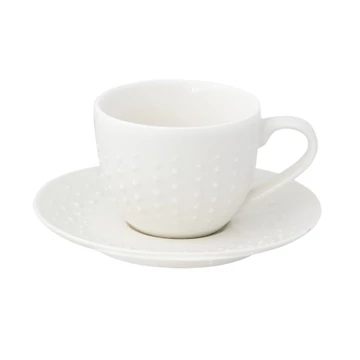 Porcelán eszpresszócsésze+alj 110ml,Drops White, R2S.2766DROW Porcelán eszpresszócsésze+alj 110ml,Drops White, R2S.2766DROW