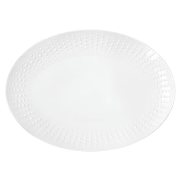 Porcelántálca ovál 32x23cm,Drops White, R2S.2771DROW