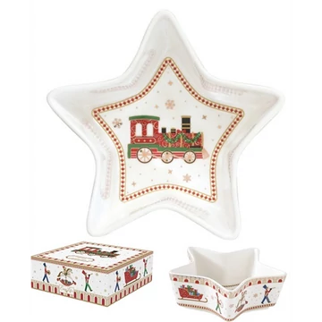 Porcelán csillagtál 15x5cm, dobozban, Polar Express, R2S.1323EXPR
