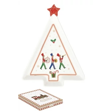 Porcelán fenyőtálca 21x16cm, dobozban, Polar Express, R2S.1325EXPR