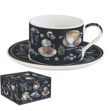 Porceláncsésze+alj 240ml, dobozban, Barista, R2S.133BRST Porceláncsésze+alj 240ml, dobozban, Barista, R2S.133BRST