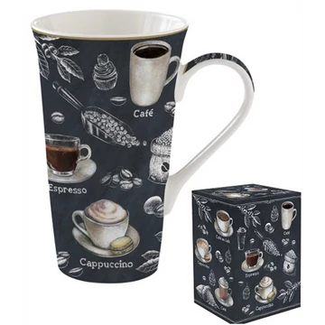 Porcelánbögre 600ml, dobozban, Barista, R2S.1462BRST