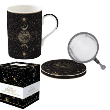 Porcelán szűrősbögre tetővel, 350ml, dobozban, Atmosphere, Celestial, R2S.105CELE