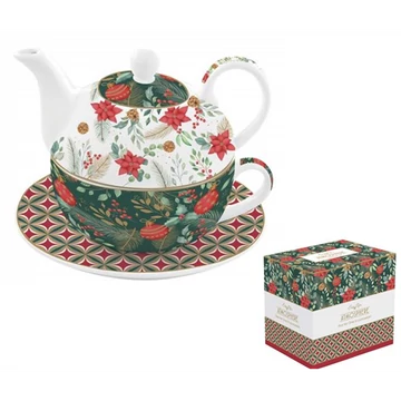 Porcelán egyszemélyes teáskészlet 350ml+350ml, dobozban, Atmosphere, Christmas Joy, R2S.104CJOY
