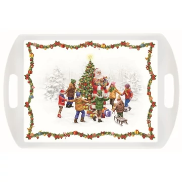 Műanyag tálca 52x35cm, Christmas Round Dance, R2S.A28100RNDA