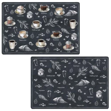 Műanyag tányéralátét kétoldalas 45x30cm, Barista, R2S.320BRST