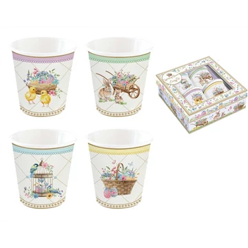 Porcelán kávéspohár 4db-os szett, 100ml,dobozban ,Sping Bloom, R2S.176SPBL