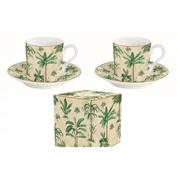 Porcelán eszpresszócsésze+alj 75ml, 2 személyes, dobozban, Oasis					, R2S.211OASI Porcelán eszpresszócsésze+alj 75ml, 2 személyes, dobozban, Oasis					, R2S.211OASI