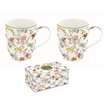 Porcelán bögreszett 2db-os, 350ml, dobozban, Garden Dreams, R2S.923GADR