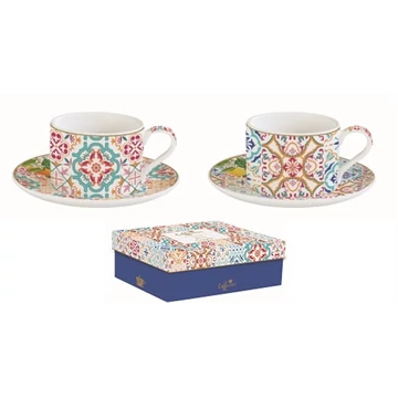 Porceláncsésze+alj 240ml, 2 személyes, dobozban, Coffee Mania, Siracusa, R2S.132SIRA Porceláncsésze+alj 240ml, 2 személyes, dobozban, Coffee Mania, Siracusa, R2S.132SIRA