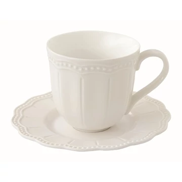 Porcelán teáscsésze+alj, 250ml, Elite white, R2S.2885ELIW