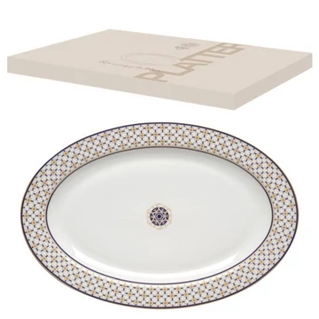 Porcelán ováltálca 36x24,5cm, dobozban, Charles, P.M.PM0132CHRL