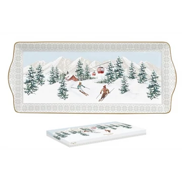 Porcelántálca 35x15cm, dobozban, Chalet, R2S.1109CHAL