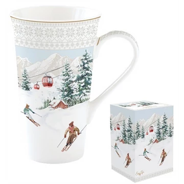 Porcelánbögre 600ml, dobozban, Chalet, R2S.1462CHAL