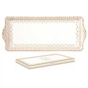 Porcelántálca 35x15cm, dobozban, Festive, R2S.1109FESV