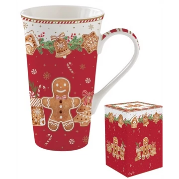 Porcelánbögre 600ml, dobozban, Fancy Gingerbread, R2S.1462FANG