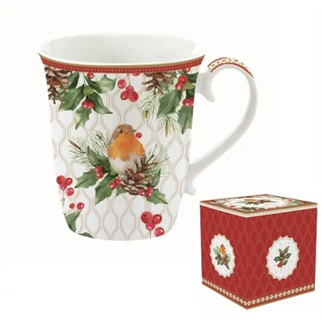 Porcelánbögre 275ml, dobozban, Christmas Berries, R2S.1171CHBE