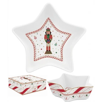 Porcelán csillagtál 15x5cm, dobozban, Nutcracker Twist, R2S.1323NTWI