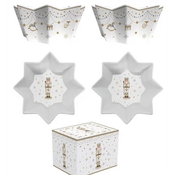 Porcelántál 2 db-os szett, 14cm, dobozban, Royal Nutcracker, R2S.1008RNUT