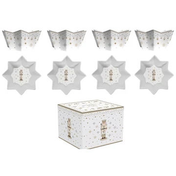 Porcelántálka 4 db-os szett, 11cm, dobozban, Royal Nutcracker, R2S.1009RNUT